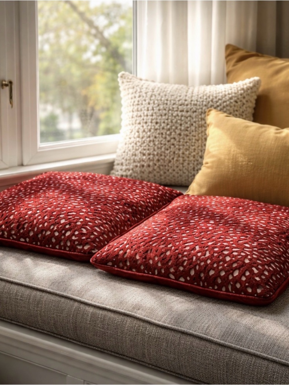 Festive Red Holiday Pillow Covers